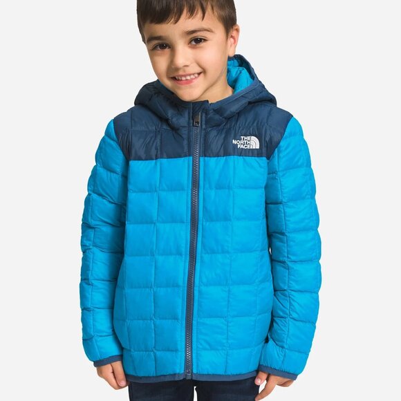 NWOT THE NORTH FACE x CDG Thermoball Hooded Puffer Jacket Blu\Blk 7\8 MSRP $170 - Picture 1 of 10